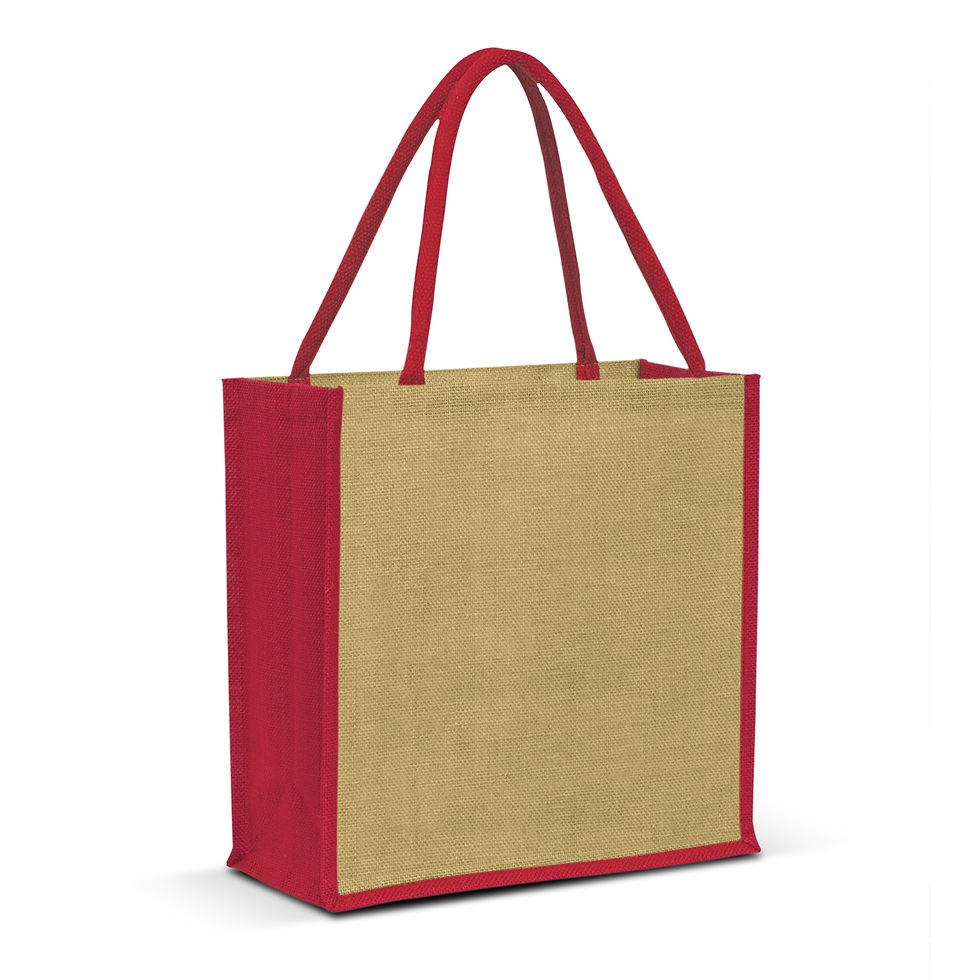 Thumbnail: Branded Classic Laminated Jute Tote Bag -17L