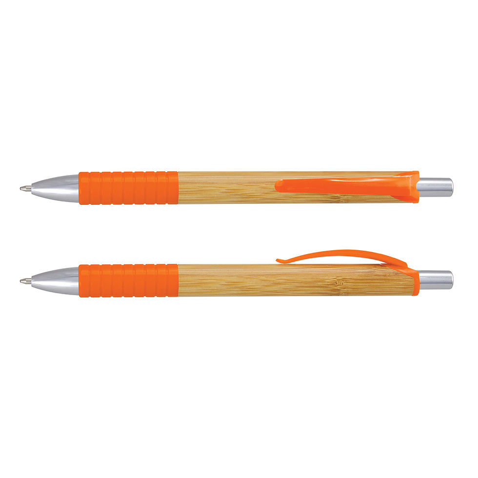 Thumbnail: Branded Retractable Trinity Bamboo Ballpen