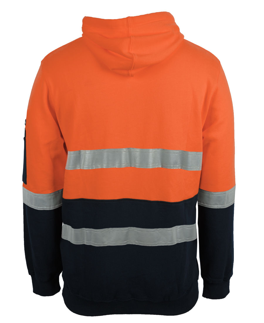 Thumbnail: Branded Hi Vis (D+N) 310 Cotton Pull Over Hoodie