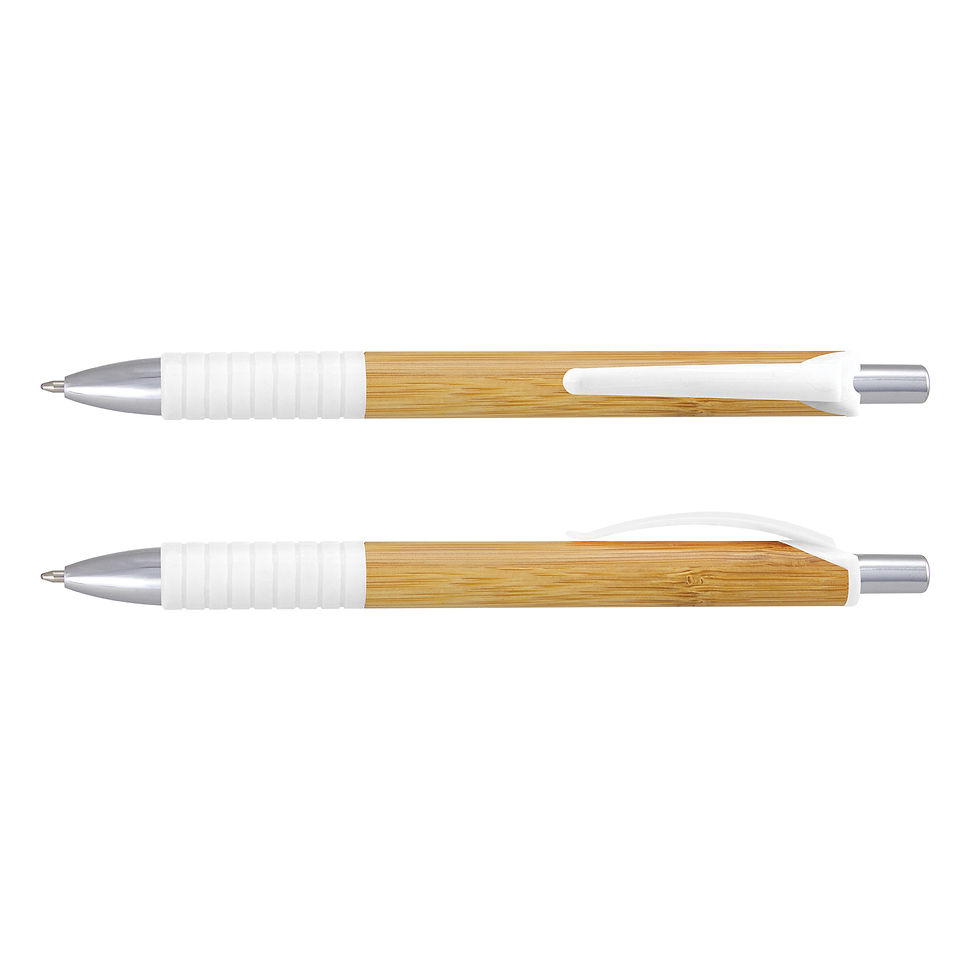 Thumbnail: Branded Retractable Trinity Bamboo Ballpen