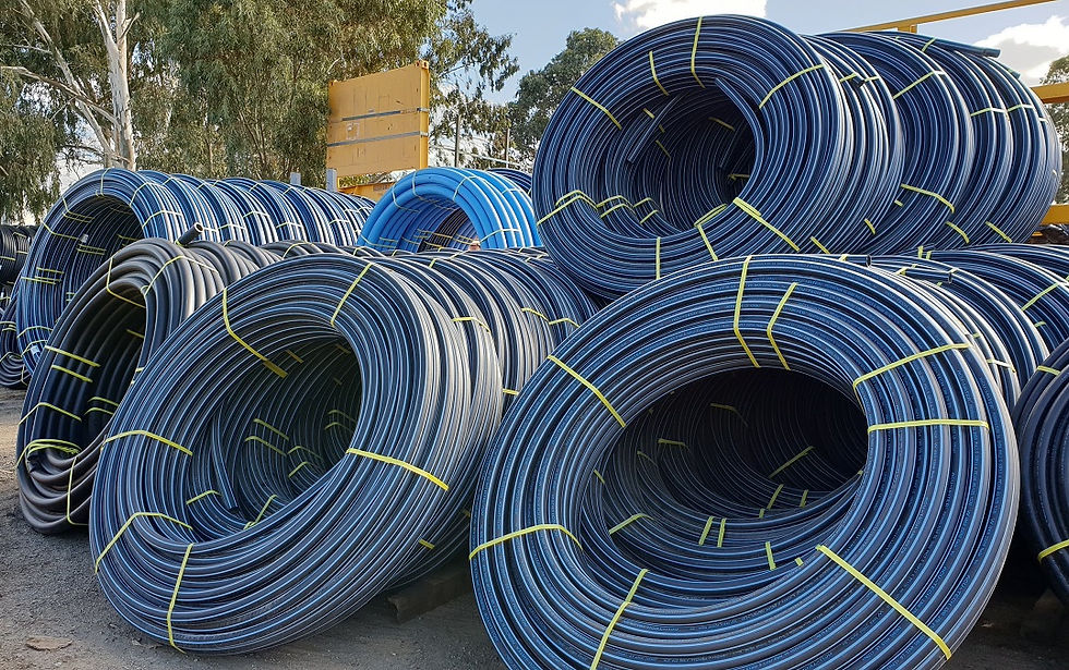 ACU-WATER™ Blueline Poly RCD PE100 HDPE Pipe Coils
