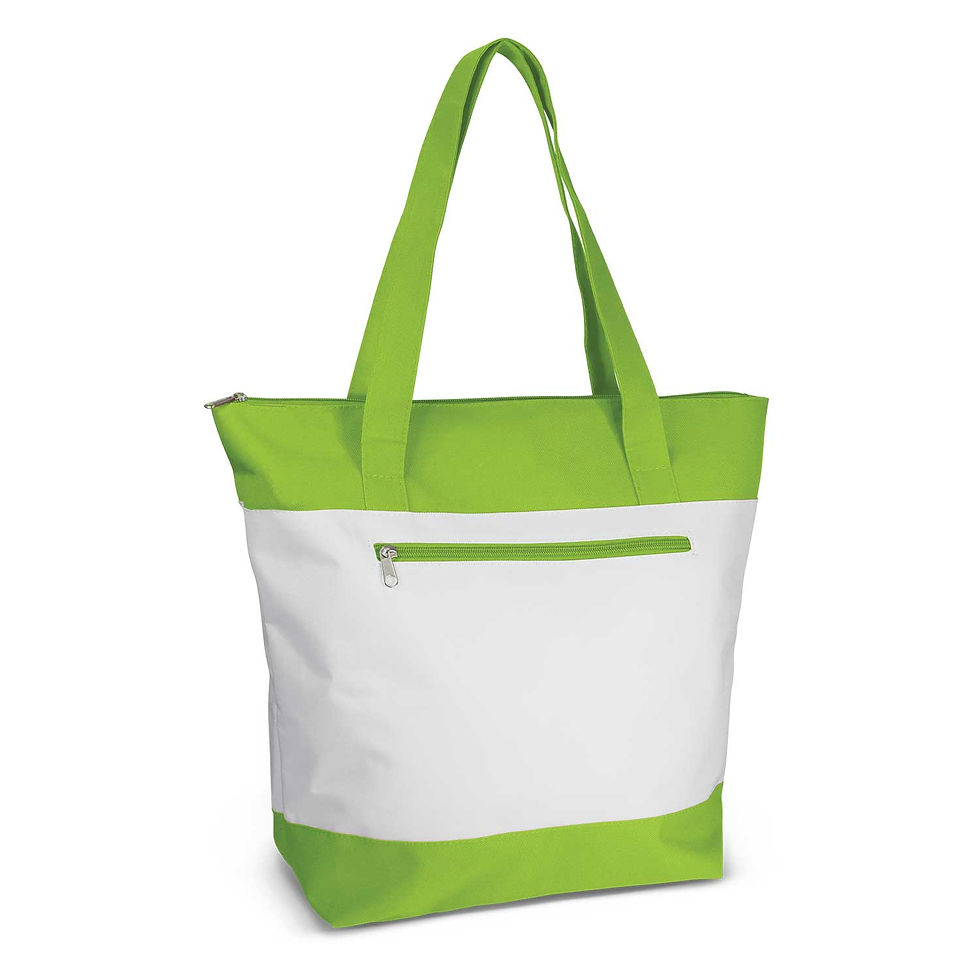 Thumbnail: Branded Two Tone Zipped Tote Bag