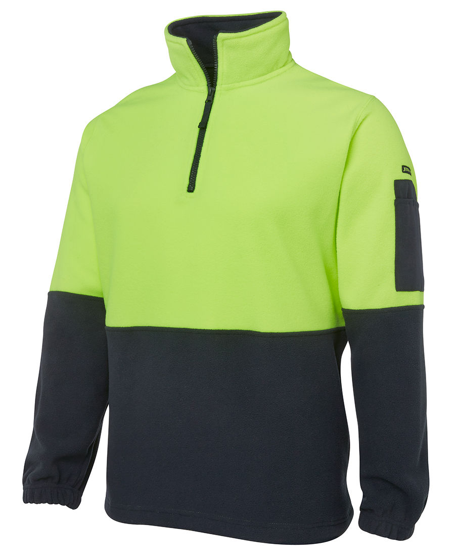 Thumbnail: Branded Hi Vis 1/2 Zip Polar Fleece