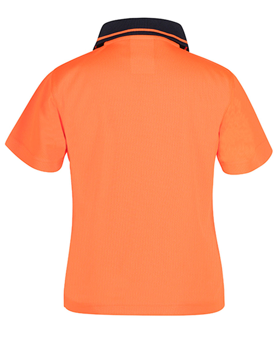 Thumbnail: Branded Kids Hi Vis Non Cuff Traditional Polo