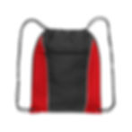 Thumbnail: Branded Two Tone Polyester Drawstring Bag w/Zipped Pocket
