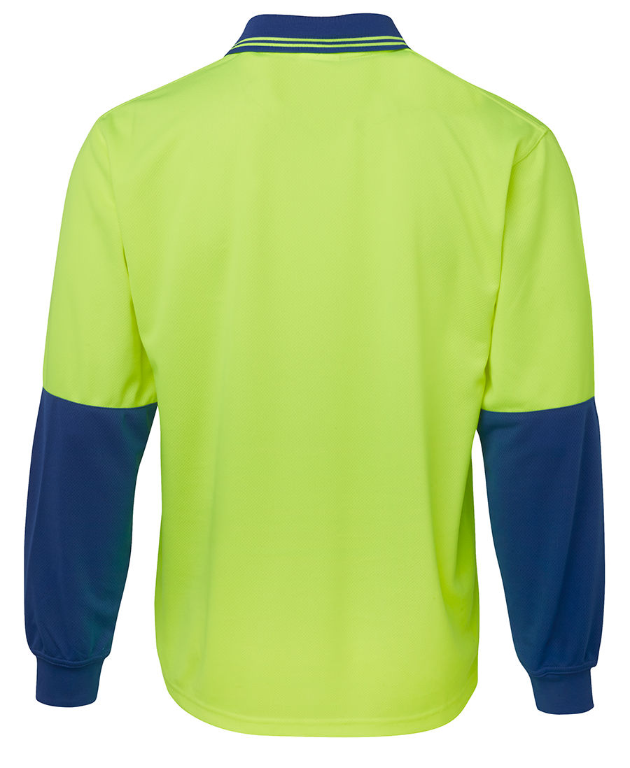 Thumbnail: Branded Hi Vis Long Sleeve Traditional Polo