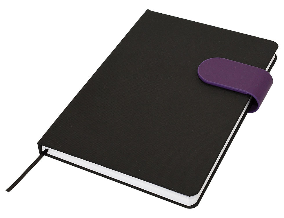 Thumbnail: Branded RPET  A5 Hardback Notebook with Magnetic Snap-On Closure