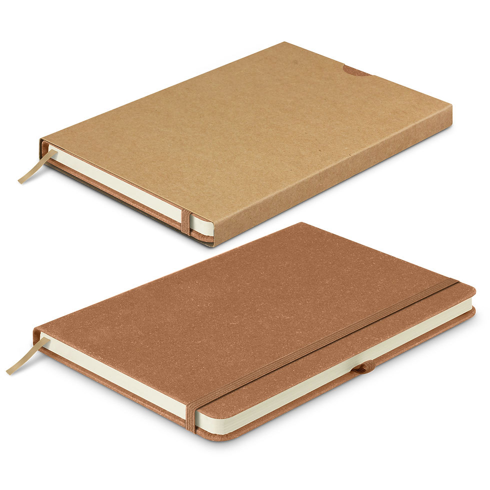 Thumbnail: Branded Recycled Leather Hard Cover Notebook