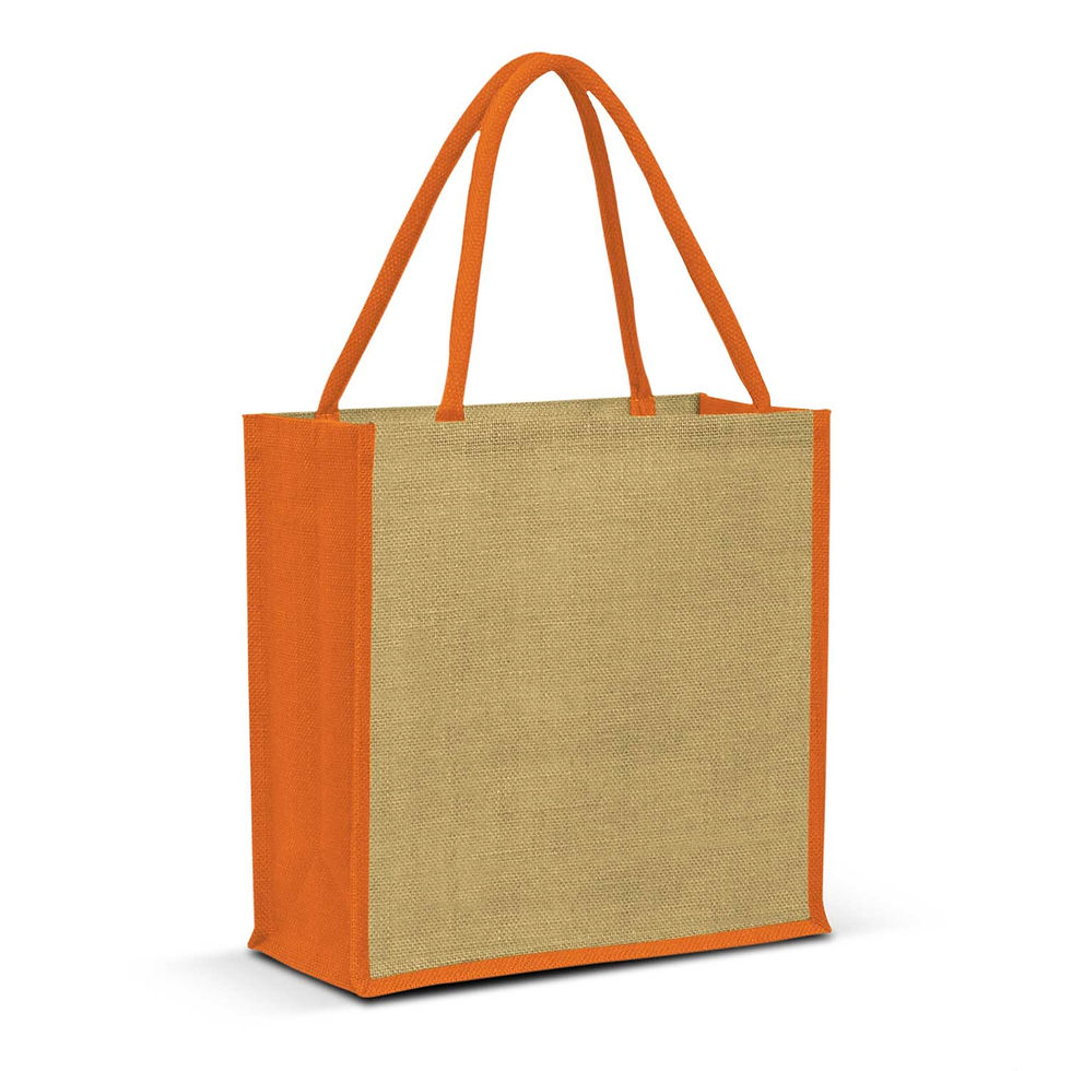 Thumbnail: Branded Classic Laminated Jute Tote Bag -17L