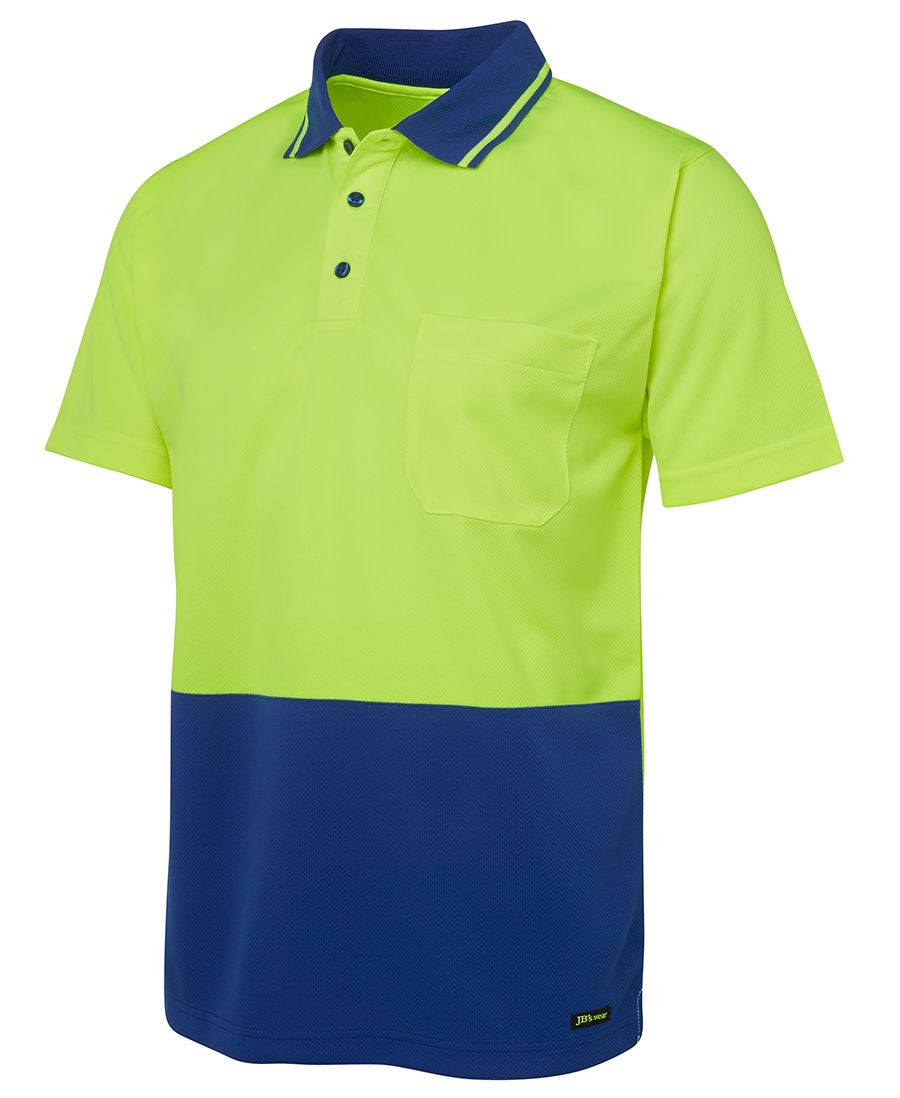 Thumbnail: Branded Traditional Polo Short Sleeve Hi Vis Non Cuff Traditional Polo