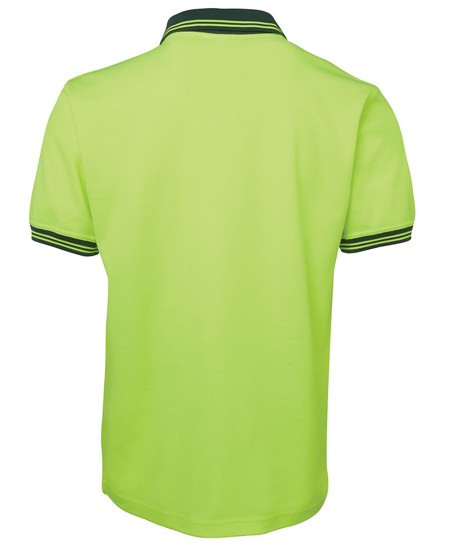 Thumbnail: Branded Hi Vis Short Sleeve Cotton Back Polo