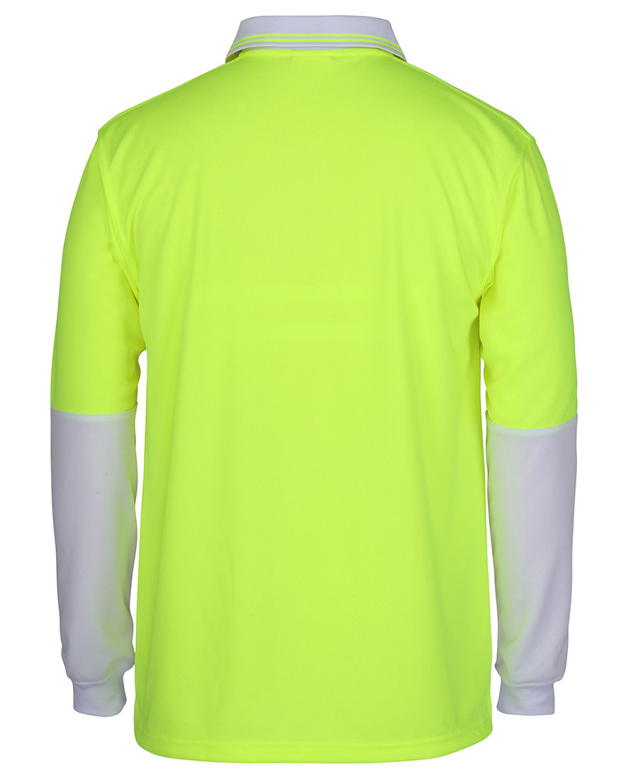Thumbnail: Branded Hi Vis Long Sleeve Traditional Polo