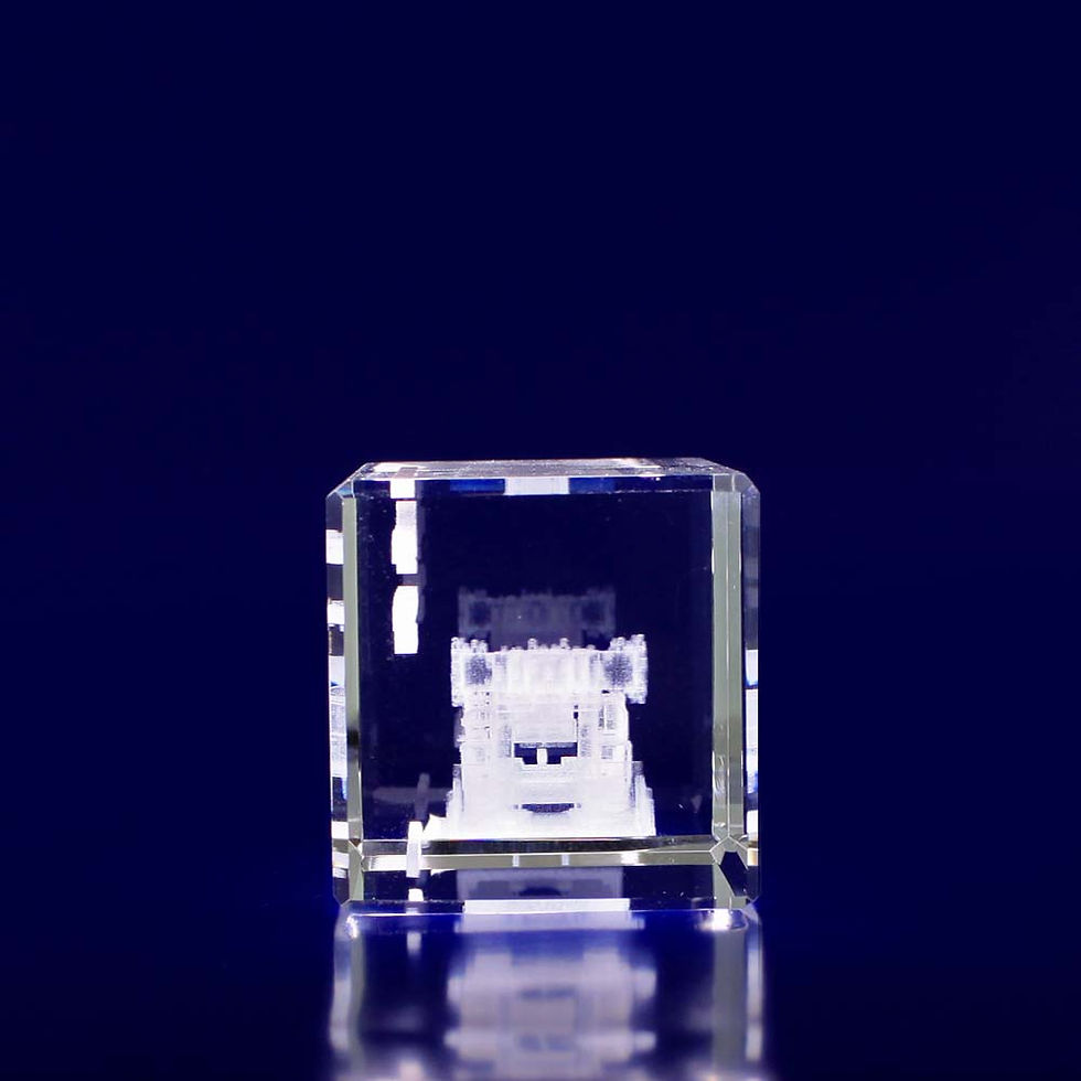 Thumbnail: 3D Laser Engraved Rectangle Crystal Paperweight