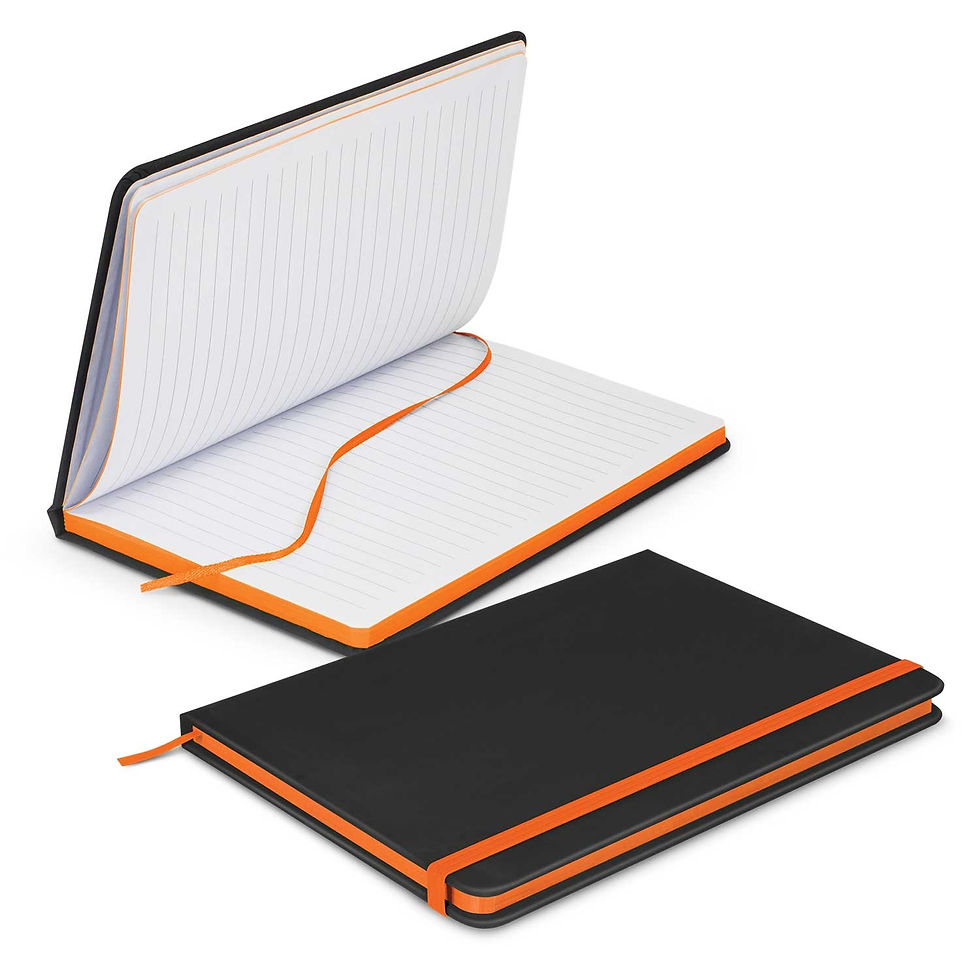 Thumbnail: Branded A5 Hardback Notebook With Coloured Edges