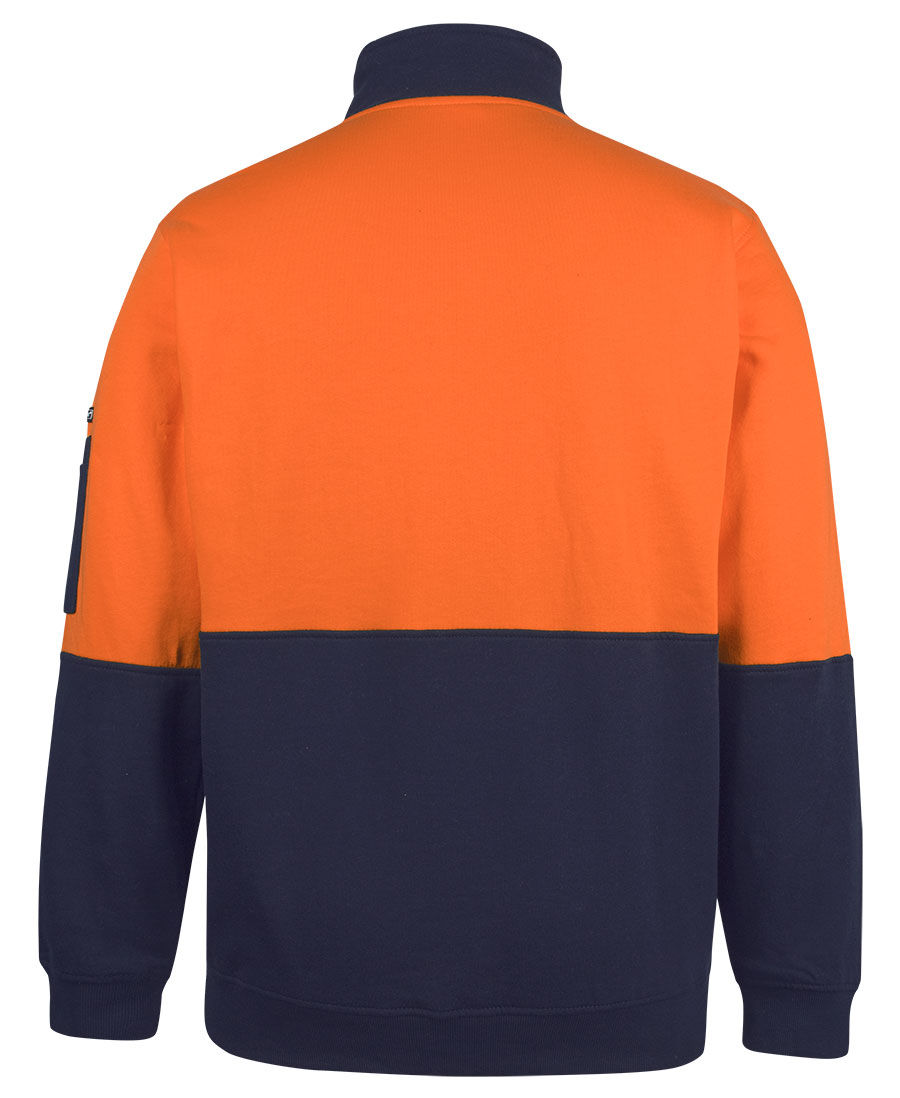 Thumbnail: Branded Hi Vis 310 Cotton 1/2 Zip Fleece