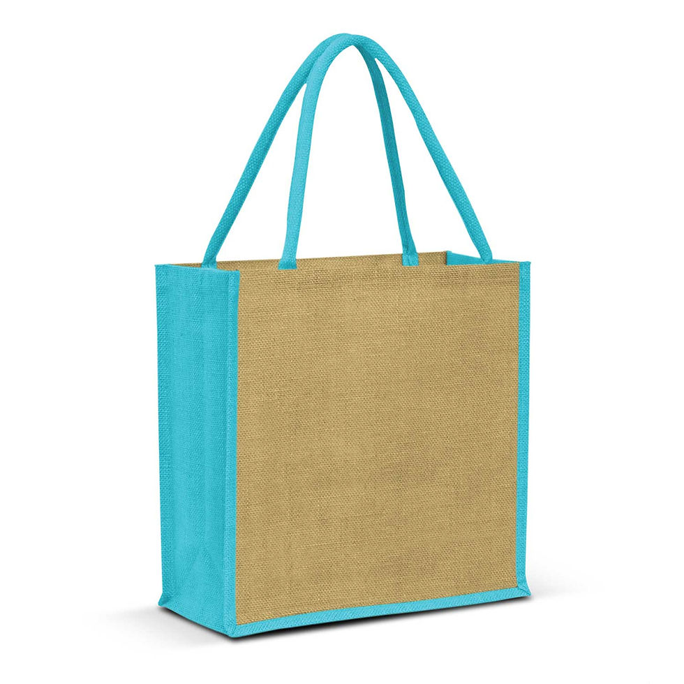 Thumbnail: Branded Classic Laminated Jute Tote Bag -17L