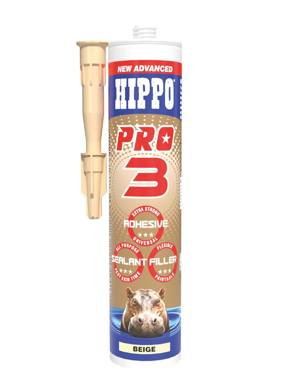 Hippo PRO3 Beige Adhesive Sealant & Filler 310 ml