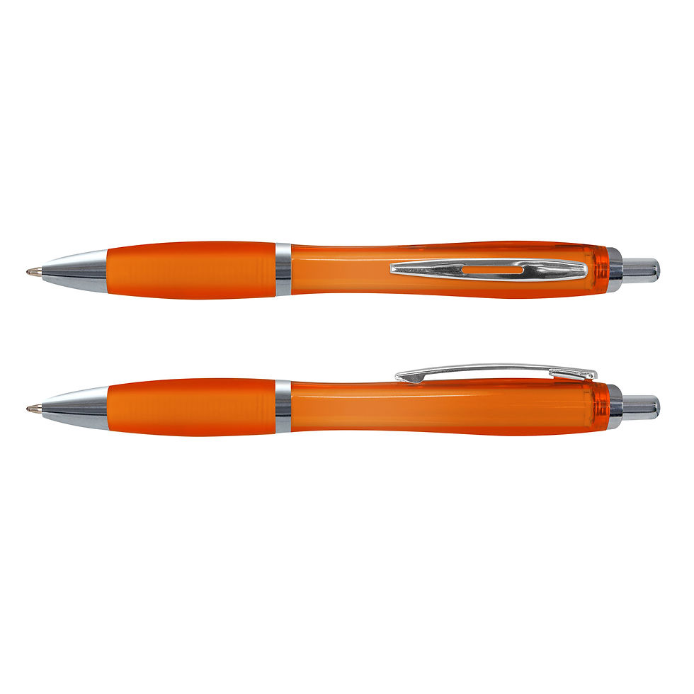 Thumbnail: Branded Retractable Plastic Vistro Translucent Barrel Ballpen