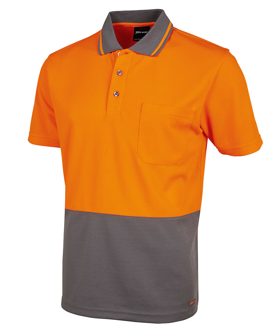 Thumbnail: Branded Traditional Polo Short Sleeve Hi Vis Non Cuff Traditional Polo
