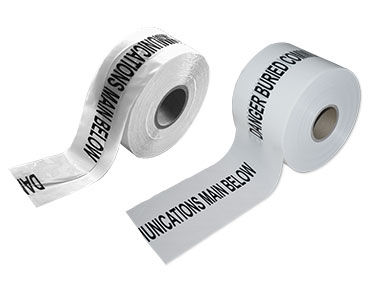 Metal Detectable Tape COMMUNICATIONS MAIN ( White ) 100mm