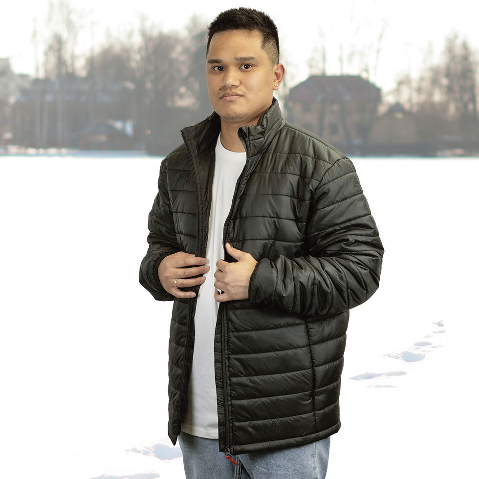 Thumbnail: Frazer Mens Puffer Jacket made with 100% GRS certified recycled polyester