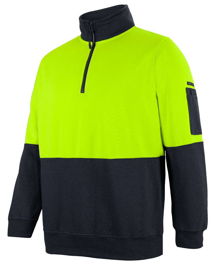 Thumbnail: Branded Hi Vis 1/2 Zip Fleecy