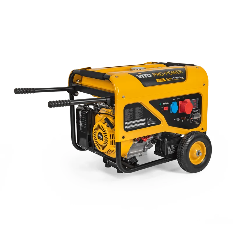 VITO® 8KVA THREE-PHASE GENERATOR WITH ELECTRIC START, WHEELS AND HANDLE
