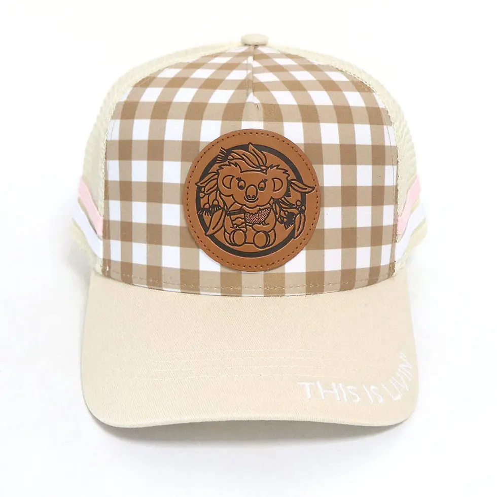 Thumbnail: Aussie Gingham Trucker Baseball Cap