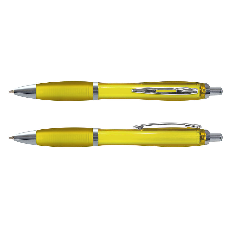 Thumbnail: Branded Retractable Plastic Vistro Translucent Barrel Ballpen