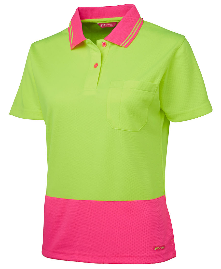 Thumbnail: Branded Ladies Hi Vis Short Sleeve Comfort Polo