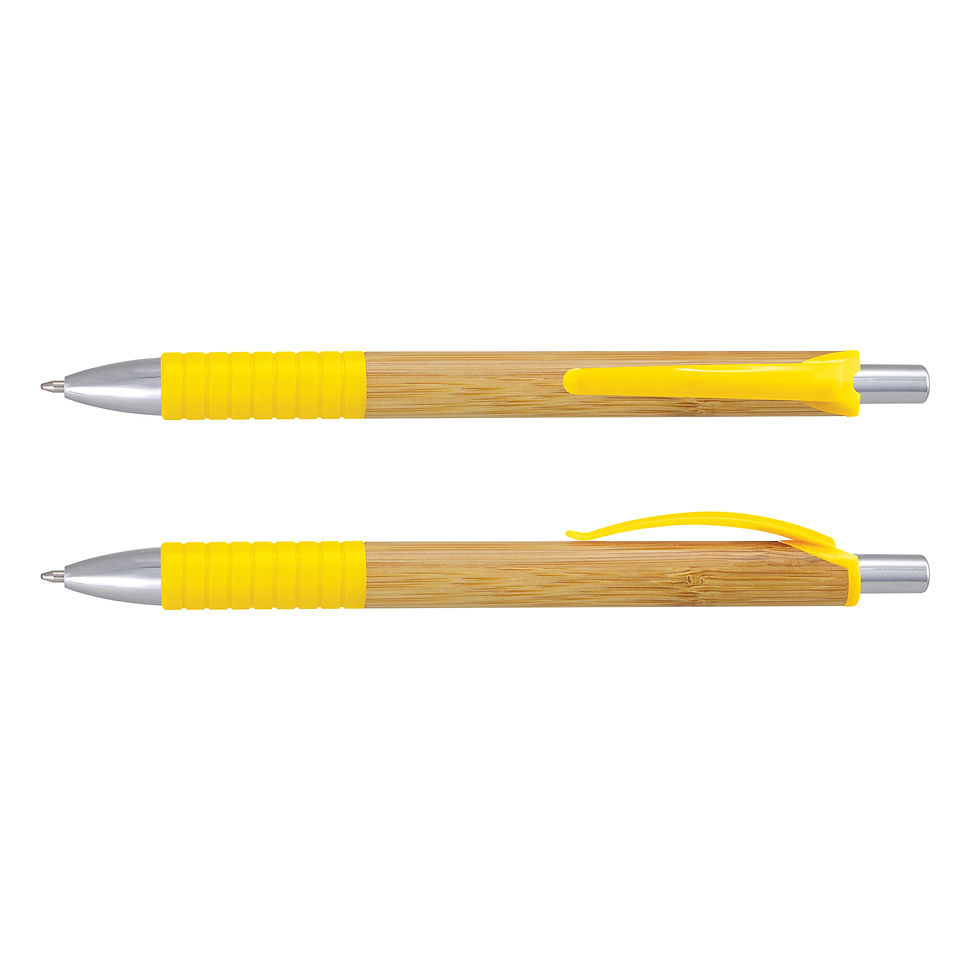 Thumbnail: Branded Retractable Trinity Bamboo Ballpen