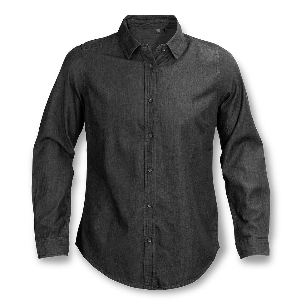 Thumbnail: Chester Women's Denim Shirt 100% Faded Cotton 150gsm