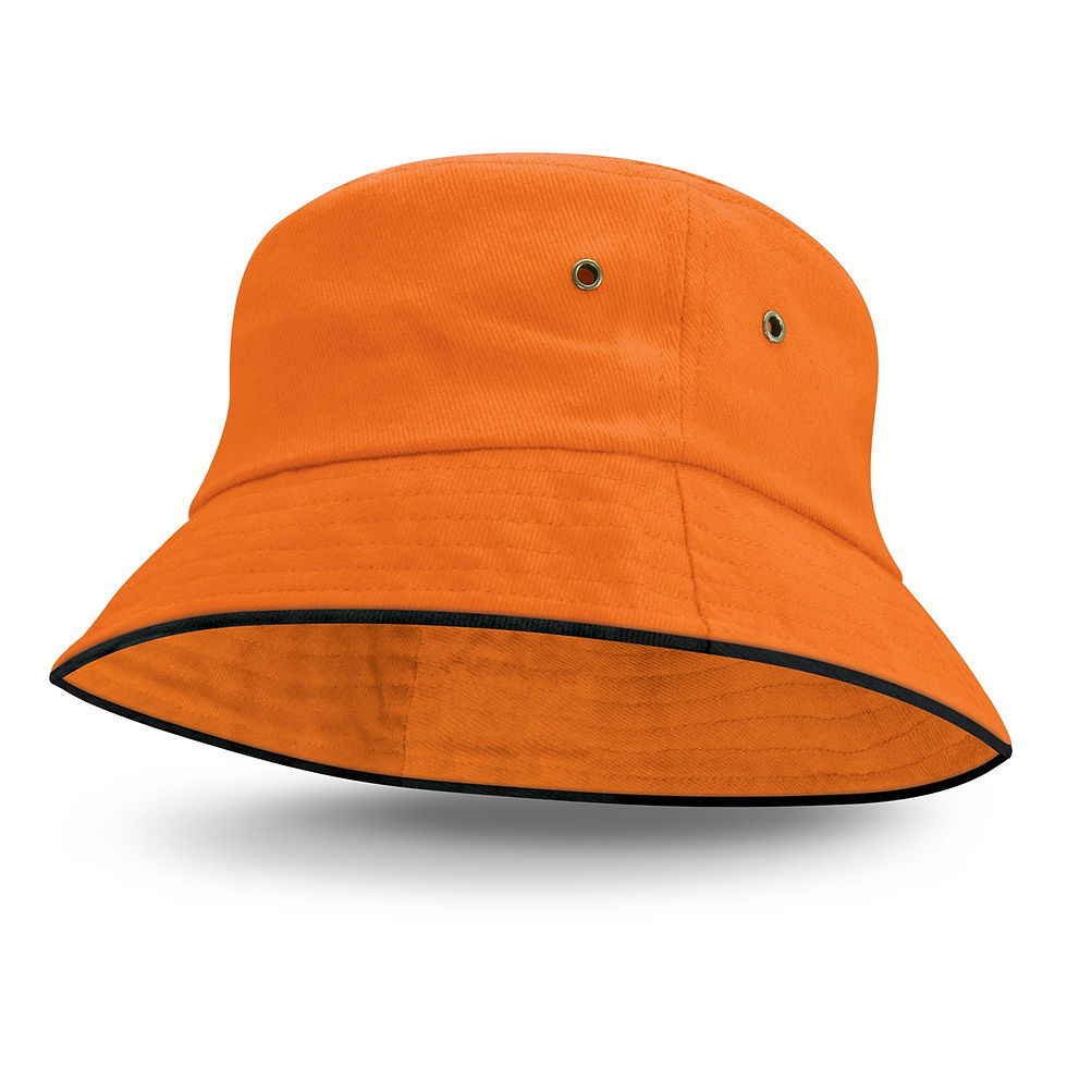 Thumbnail: Branded Bucket Hat - Black Sandwich Trim