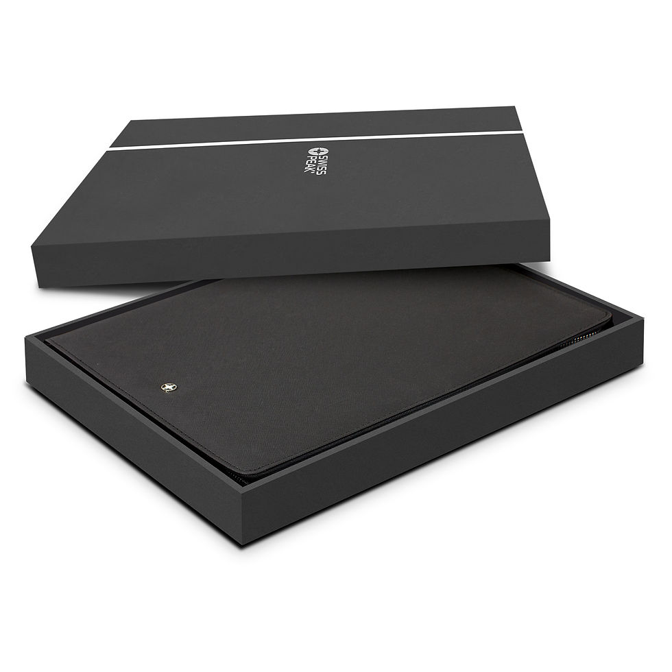 Thumbnail: Branded Swiss Peak Heritage A5 Portfolio with Zipper