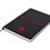 Thumbnail: Branded Black A5 Soft Cover Notebook with Coloured Elastic Strap