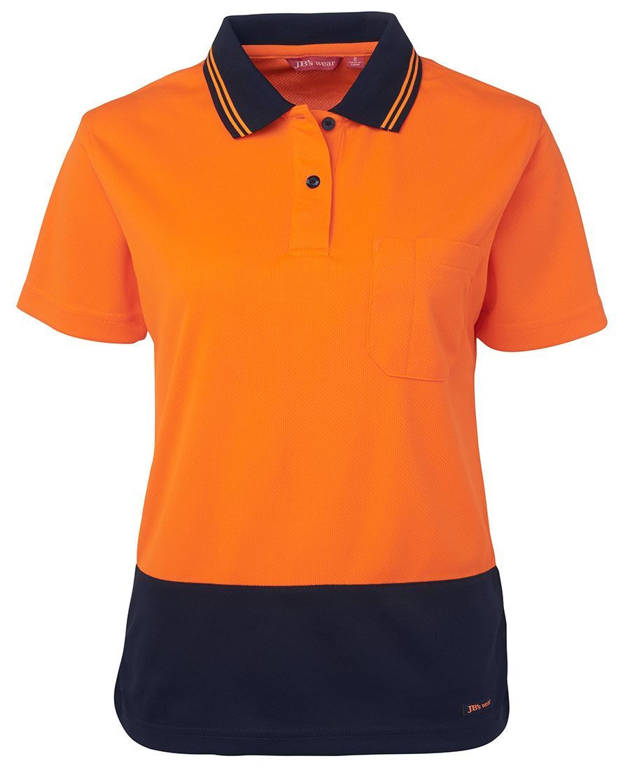 Thumbnail: Branded Ladies Hi Vis Short Sleeve Comfort Polo
