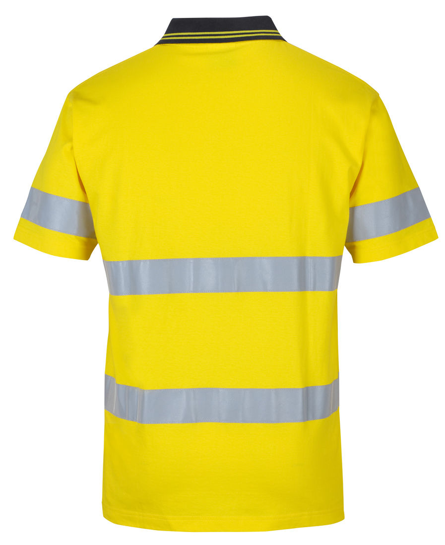 Thumbnail: Branded Hi Vis Short Sleeve (D+N) Cotton Polo