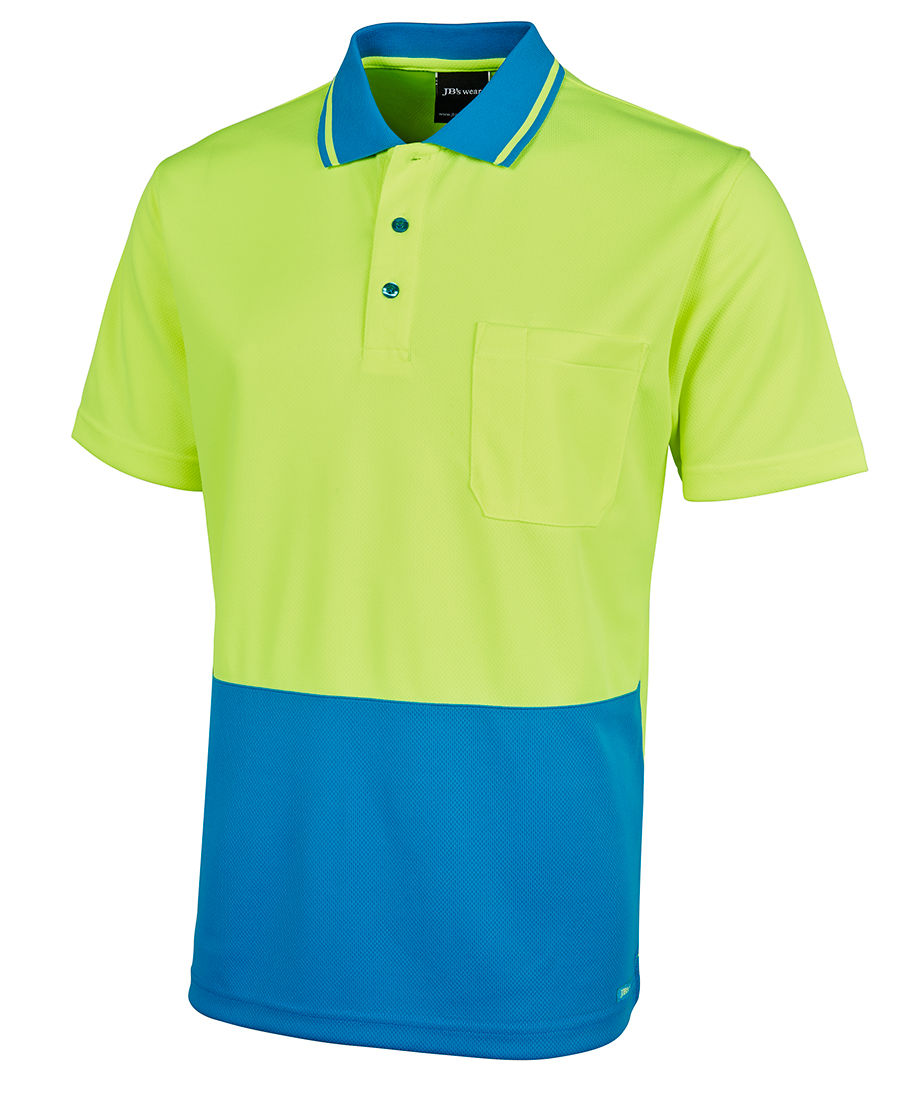 Thumbnail: Branded Traditional Polo Short Sleeve Hi Vis Non Cuff Traditional Polo