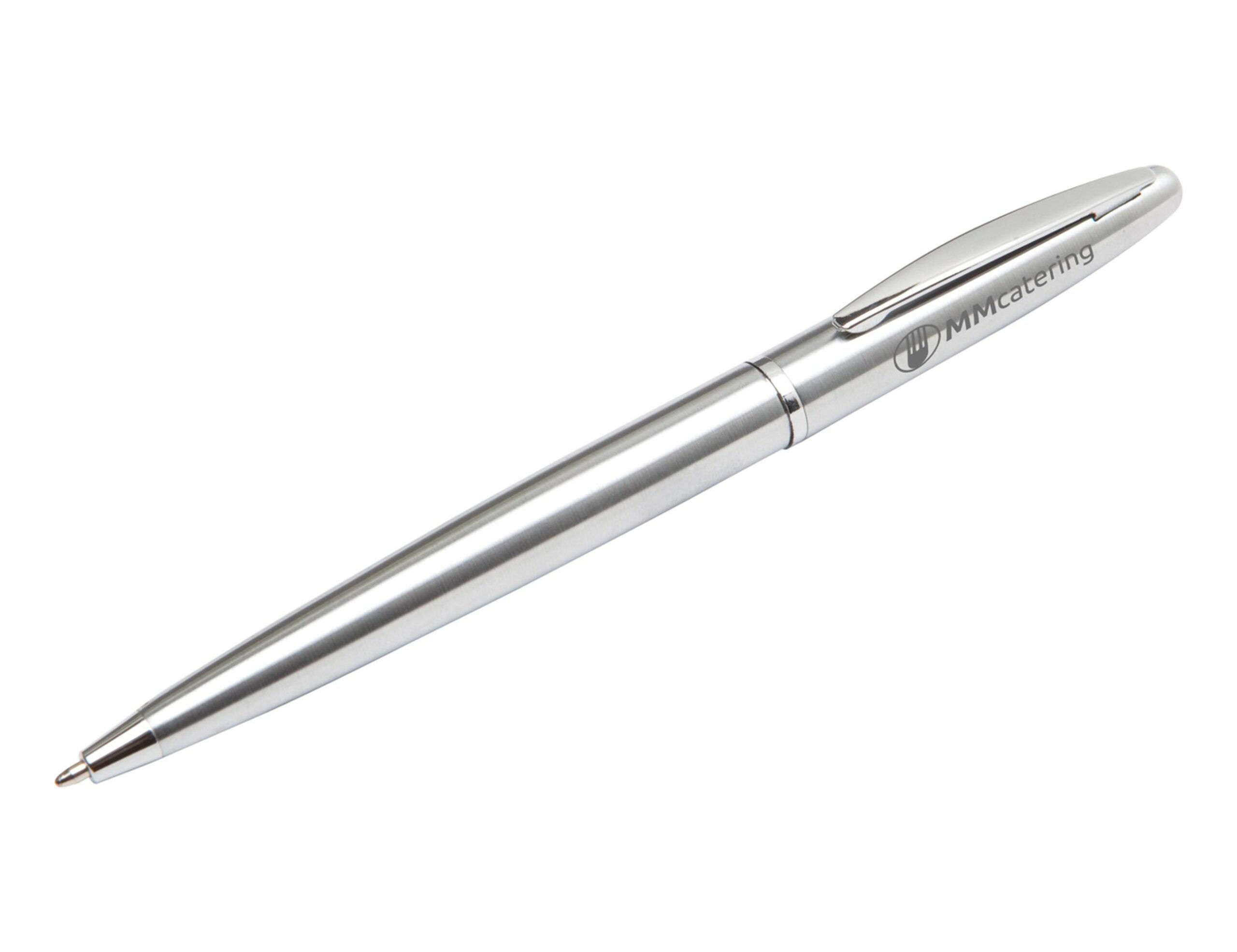 Branded Twist Action Stainless Steel Ballpen
