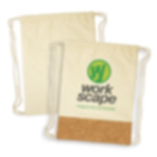 Branded  Cotton & Cork  Drawstring Backpack