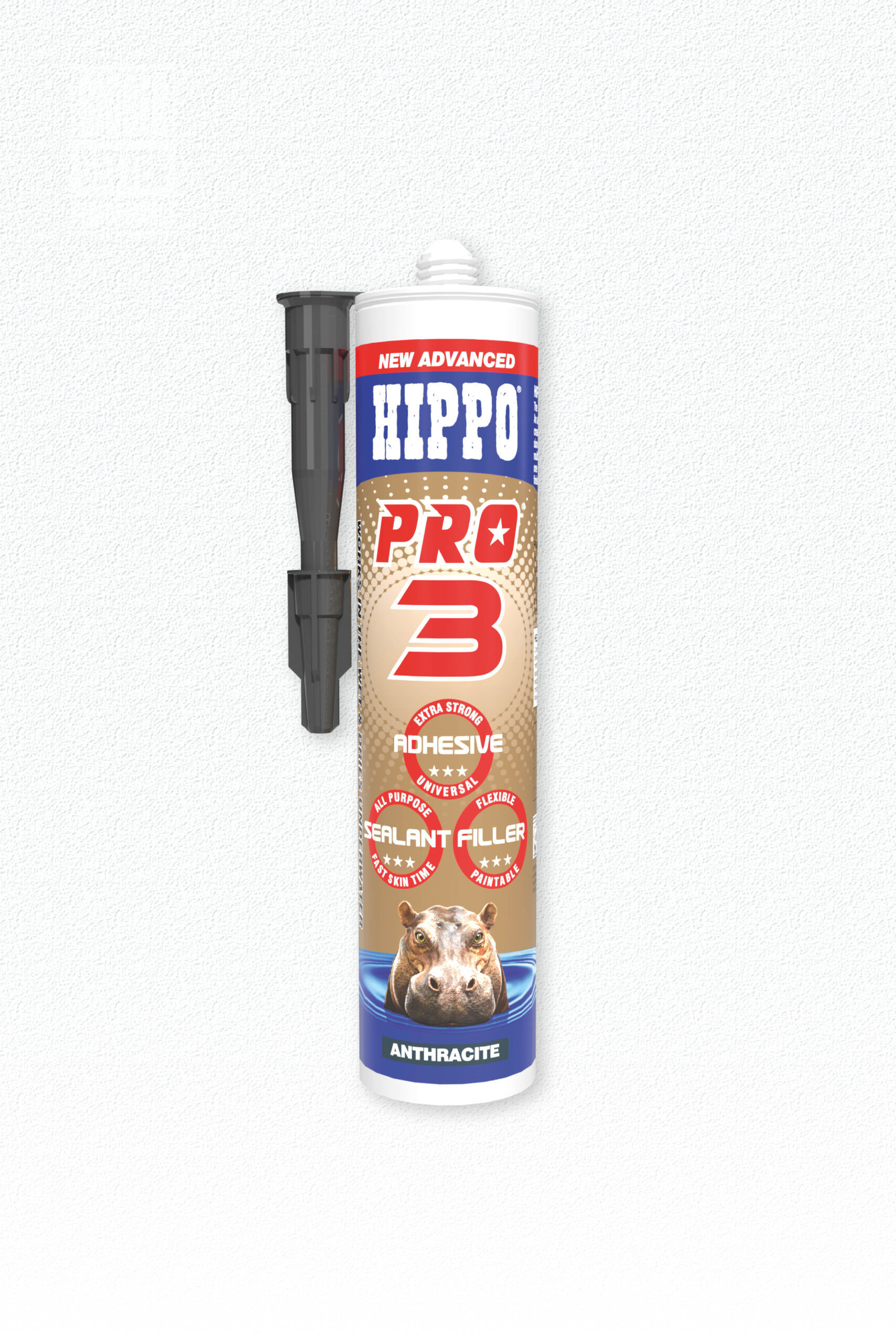 Hippo PRO3 Anthracite Adhesive Sealant & Filler 310 ml