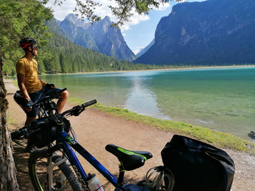 parcours étape traversée arc alpin vtt dodosoustente lac dobbiaco dolomites