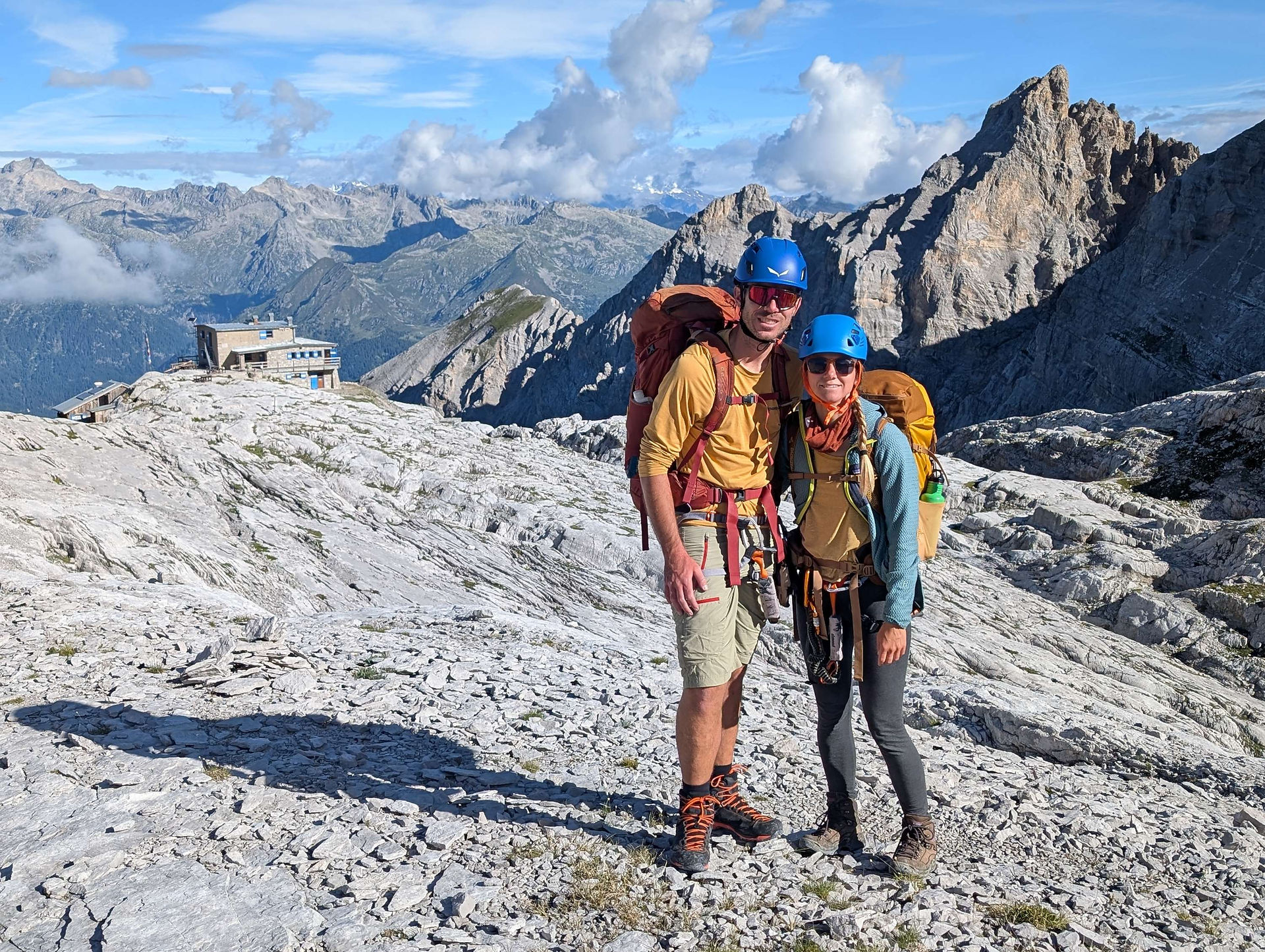 dolomites Brenta via ferrata dodosoustente Lucie et Jérémy