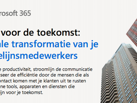 (Transformeren) Klaar voor de toekomst: digitale transformatie van je eerstelijnsmedewerkers