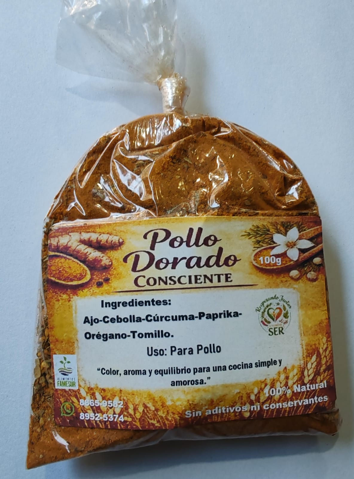 Pollo dorado, 100g