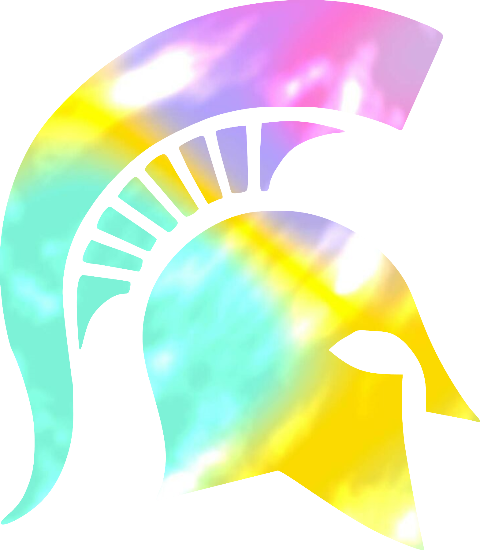 37- PINK TIE DYE SPARTAN HEAD