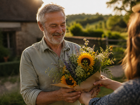 Why the first flowers a man receives shouldn't be on his coffin.