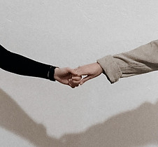 two best friends holding hands