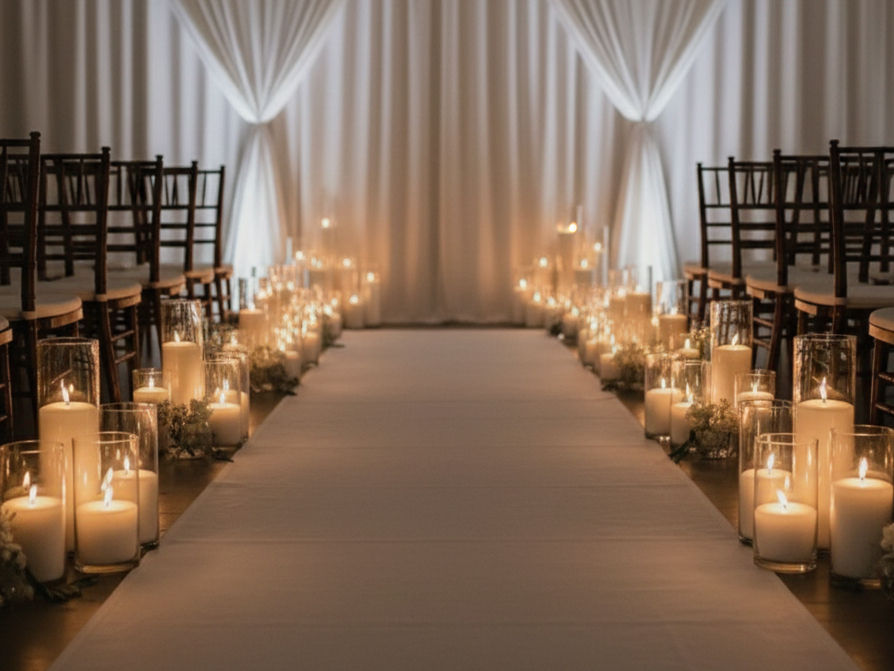 aisle sand candle rental Edmonton