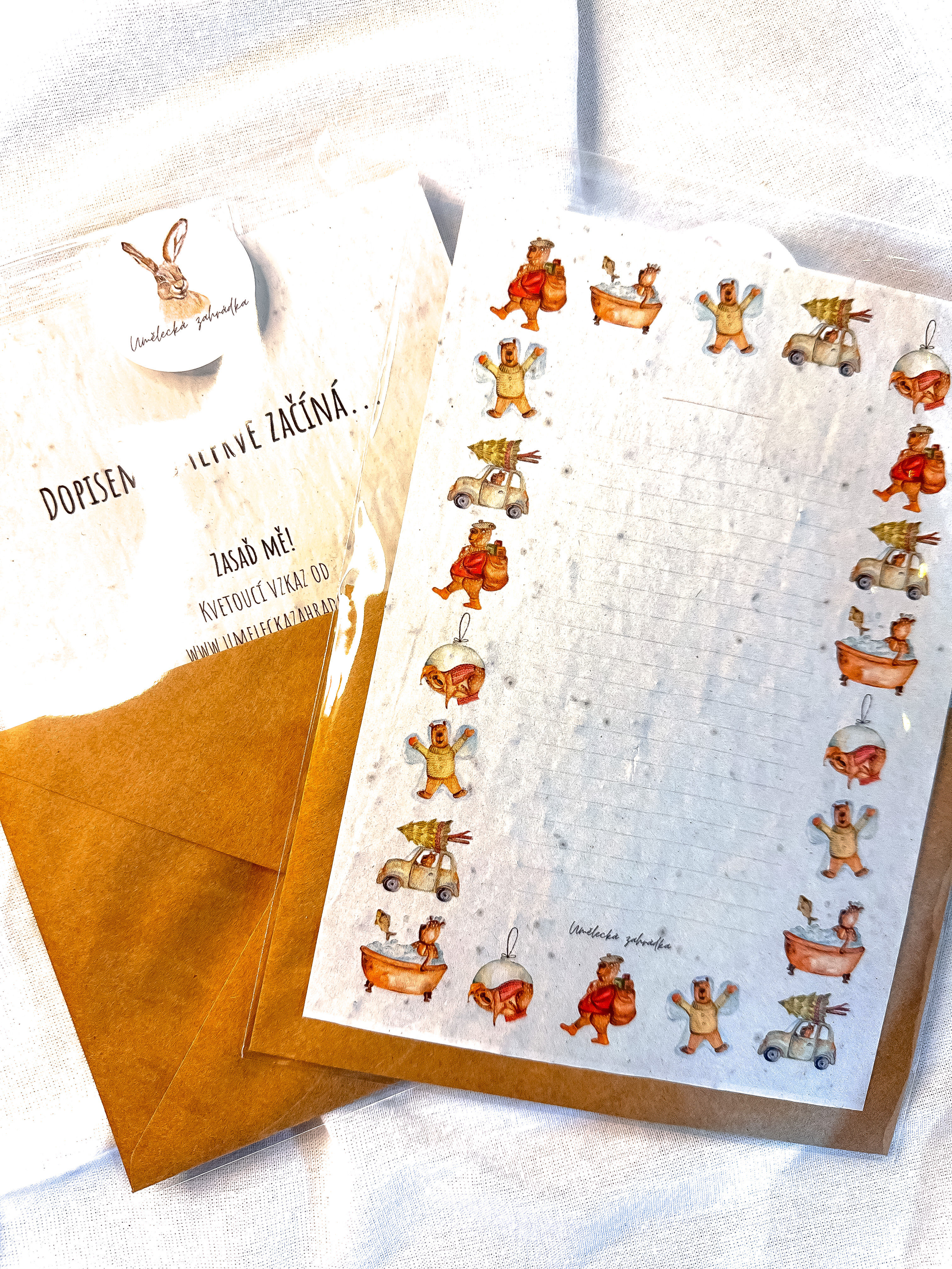 Kvetoucí dopis -Vánoční aktivity - medvědi